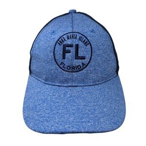 Anna Maria Island FL Florida Snapback Trucker Hat Blue OS Adjustable Mesh Back